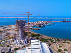 View of Chabahar Port in Iran, a strategic trade gateway connecting India with Afghanistan and Central Asia