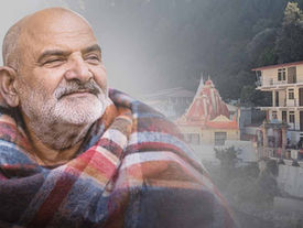 Neem Karoli Baba with Kainchi Dham ashram in the Himalayan foothills of Uttarakhand.