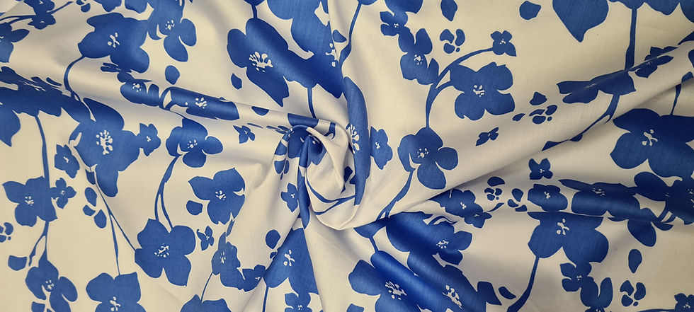 Miniaturbild: Baumwolle "blaue Blume"