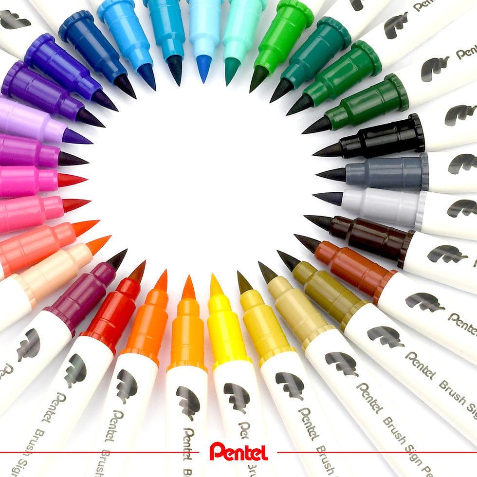 Thumbnail: Brush Sign Pen Twin Assorted Colour Wallet (SESW30C)