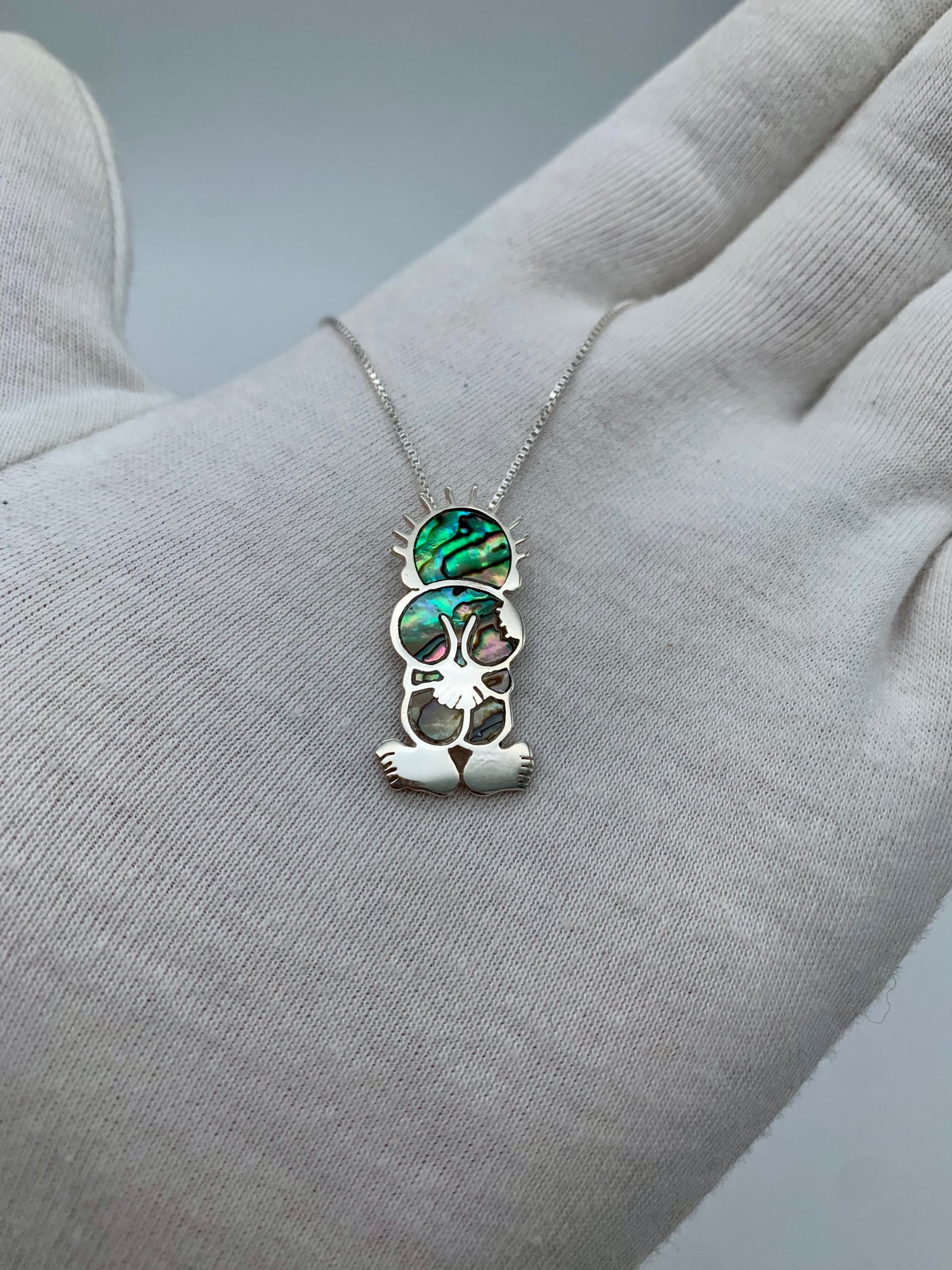 Handala necklace inlaid design