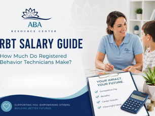 rbt salary guide; woman rbt sitting with a boy client