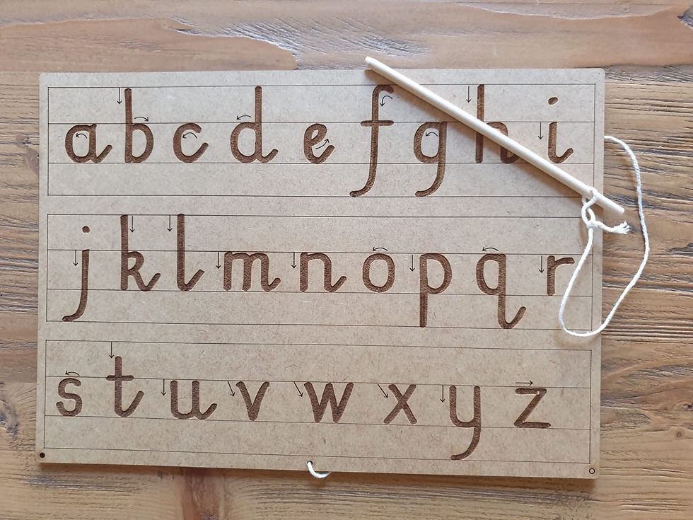 Thumbnail: Writing Board - Lowercase (Natalia font) 