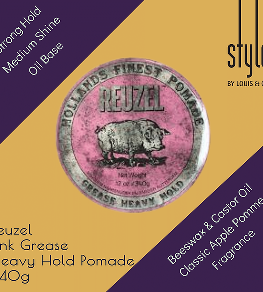 Reuzel Pink Pomade Grease 4 Oz – High Hold, High Shine