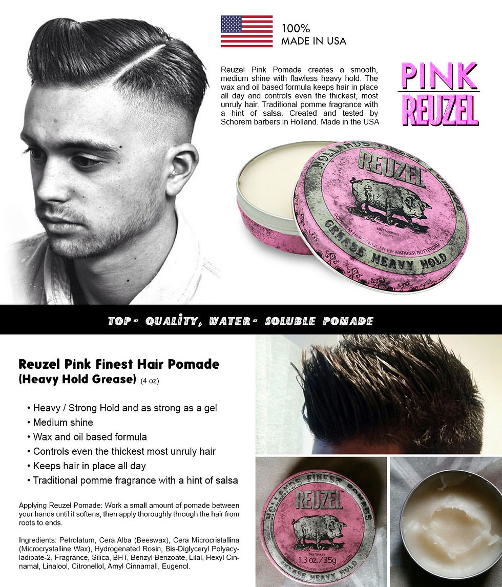 Thumbnail: REUZEL Pink Heavy Hold Pomade product write up + model