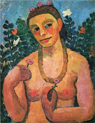 Paula Modersohn-Becker – Avtoportret na šesto obletnico poroke (Self-Portrait on Her Sixth Wedding Anniversary), 1906