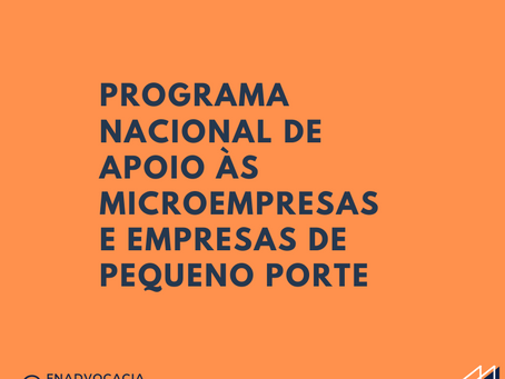 PROGRAMA NACIONAL DE APOIO ÀS MICROEMPRESAS E EMPRESAS DE PEQUENO PORTE