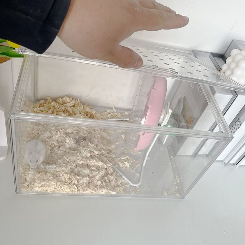 Thumbnail: Hamster Cage Guinea Pig Cages Detachable Anti-gnawing Transparent Acrylic Rodent