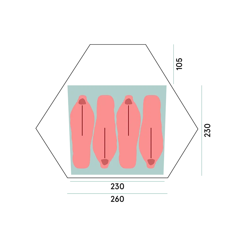 Miniatyrbild: Bergans wiglo LT 4-manna