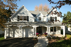 New England style custom home in Wheaton, IL