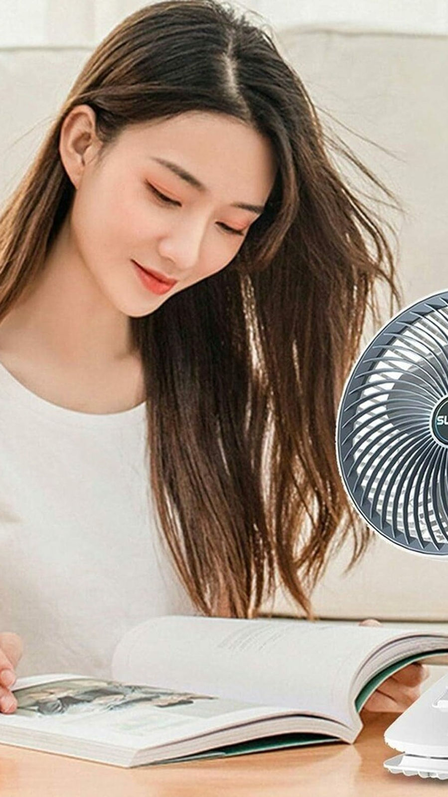 Thumbnail: Multifunctional USB Desk Fan with Clip (1 Pc with Color Box)