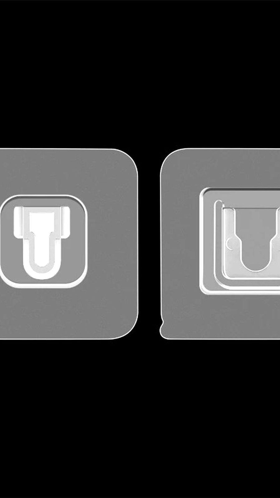 Thumbnail: Magic Adhesive Plastic Wall Hooks Heavy Duty Hooks (Pack of 20)