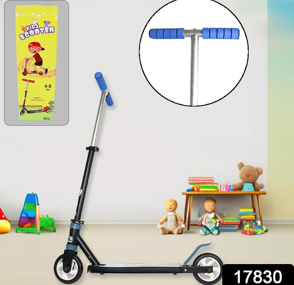 Thumbnail: Basic Kids Ride-On Leg Push Scooter with Height Adjustment (4-8 Years)