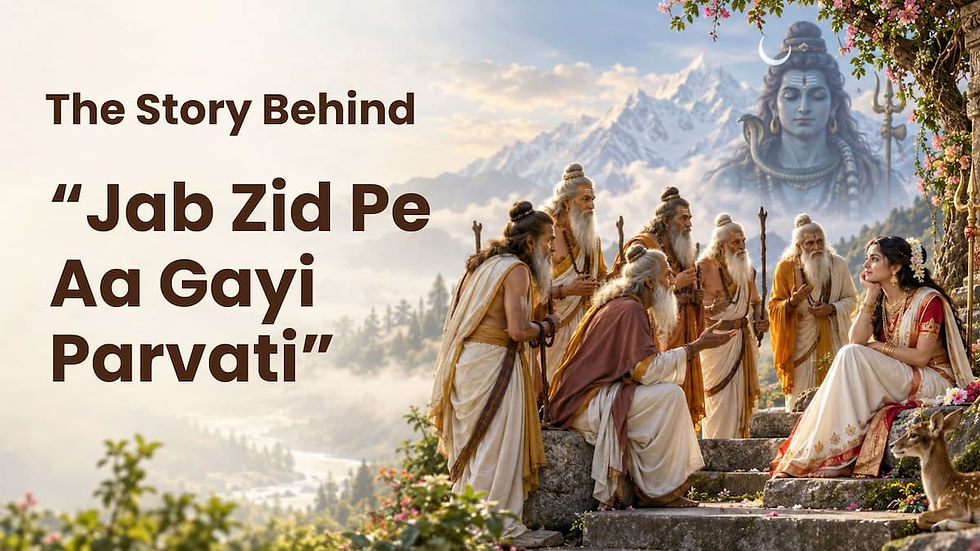 The Story Behind “Jab Zid Pe Aa Gayi Parvati, Samjhane Pahunche Saptarishi”