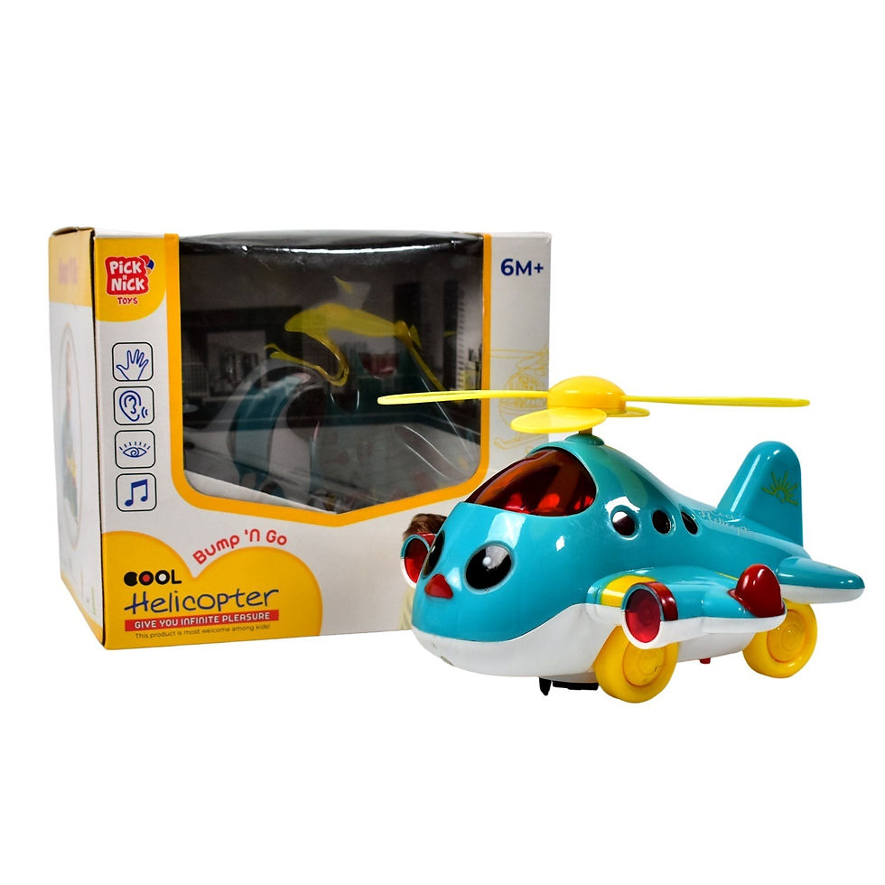 Thumbnail: Helicopter Airplane Musical Toy for Toddlers with Lights & Moving Features