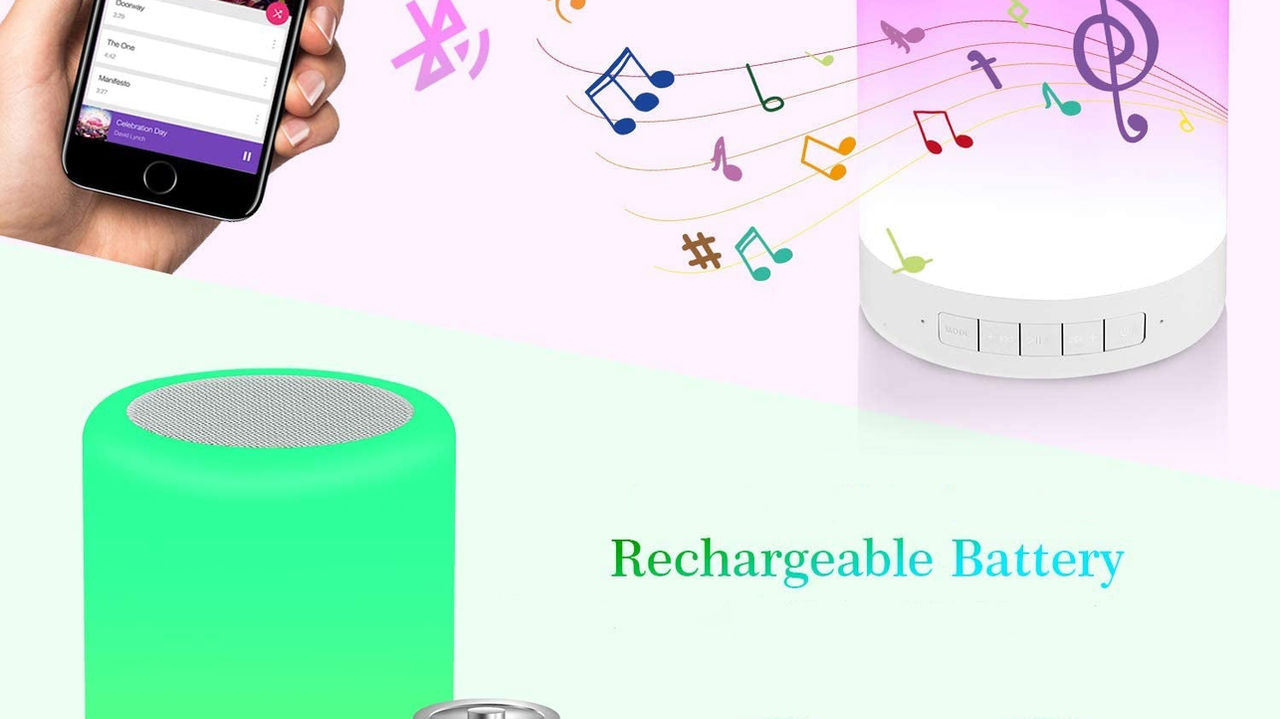 Wireless LED Touch Lamp Speaker with Bluetooth