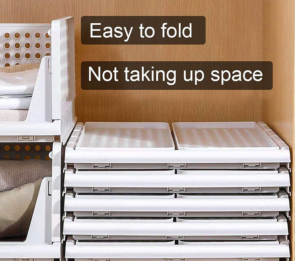 Thumbnail: 3 Layer Foldable Clothes Organizer for Wardrobe & Closet