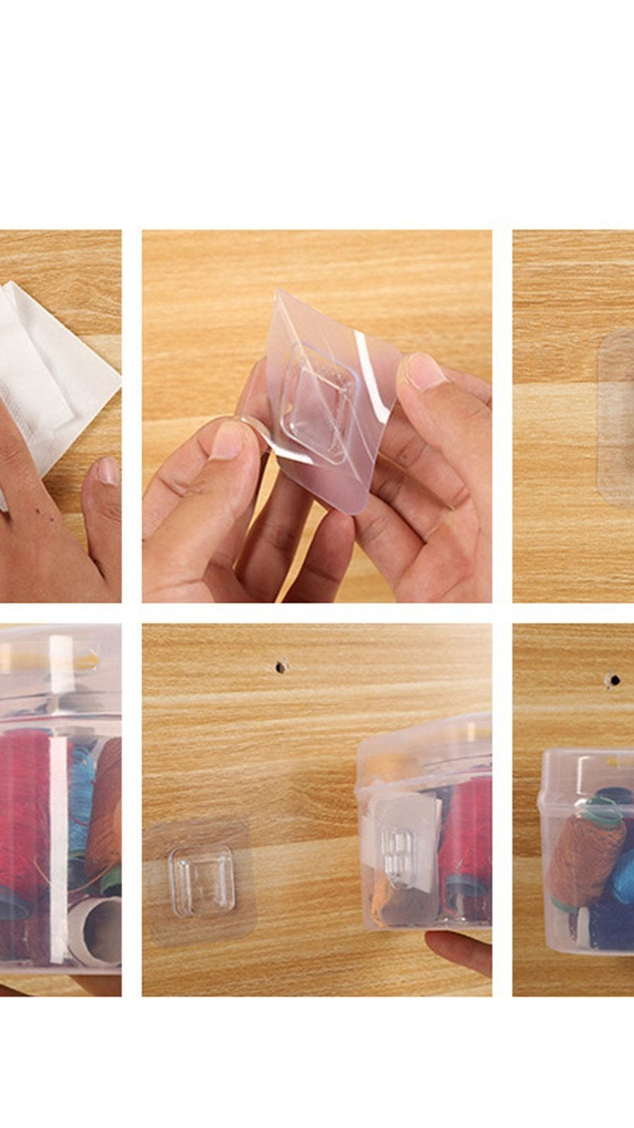Thumbnail: Magic Adhesive Plastic Wall Hooks Heavy Duty Hooks (Pack of 20)