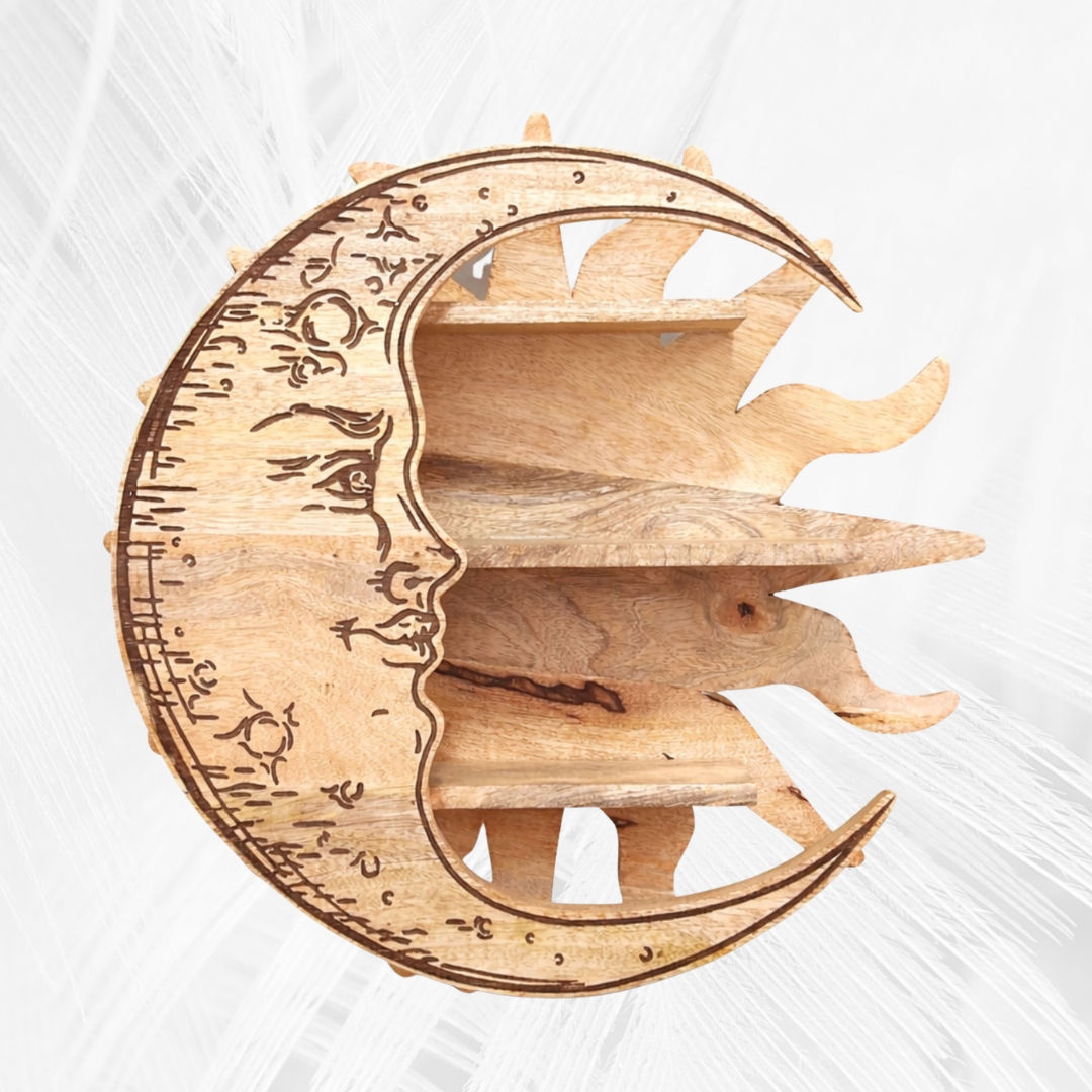 Sunrays & Moon - 3 Tier Wall Shelf