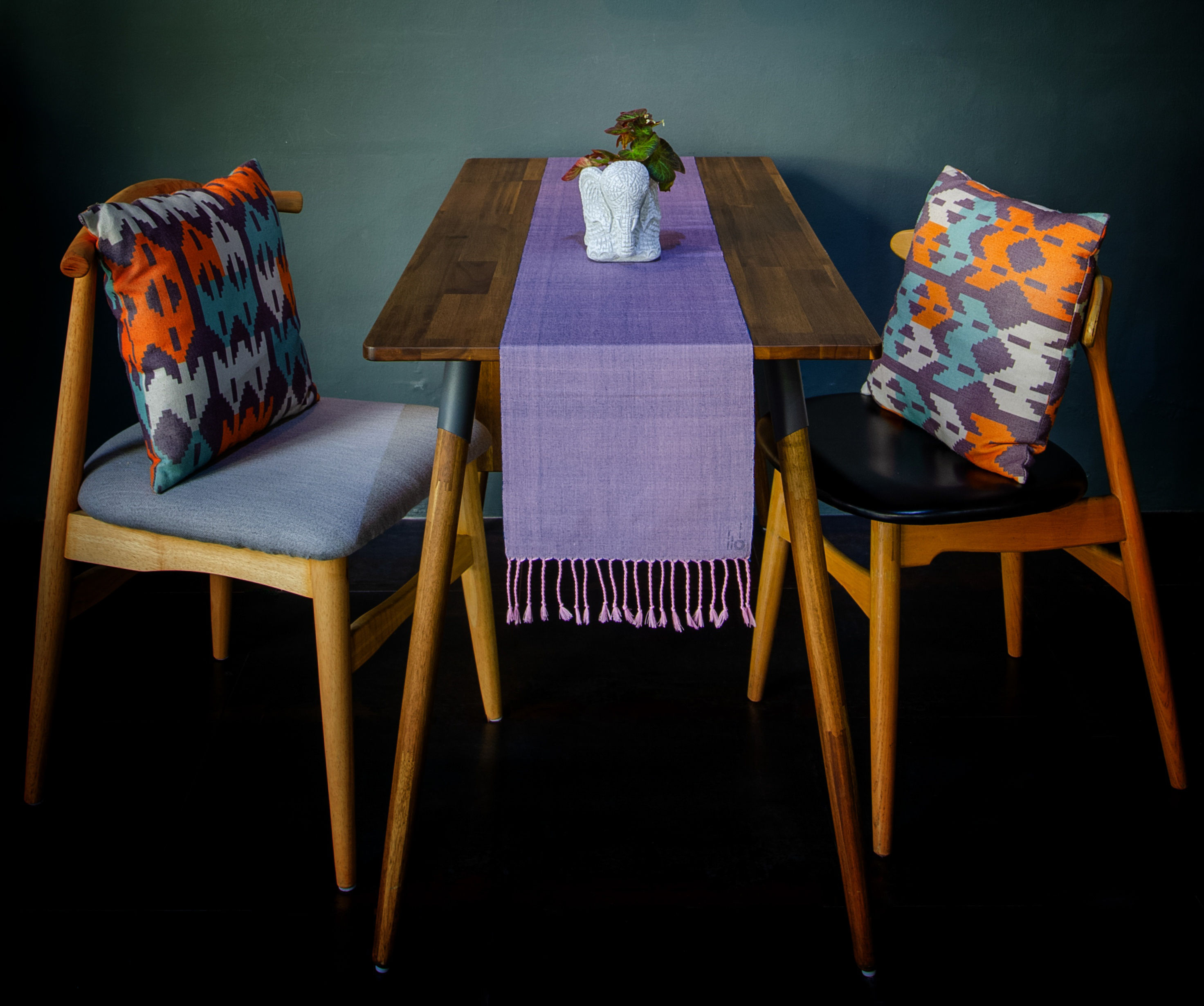 Plain Purple Blue Scarf/Table Runner