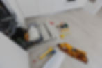 Dishwasher getting a repair with professional appliance service tools