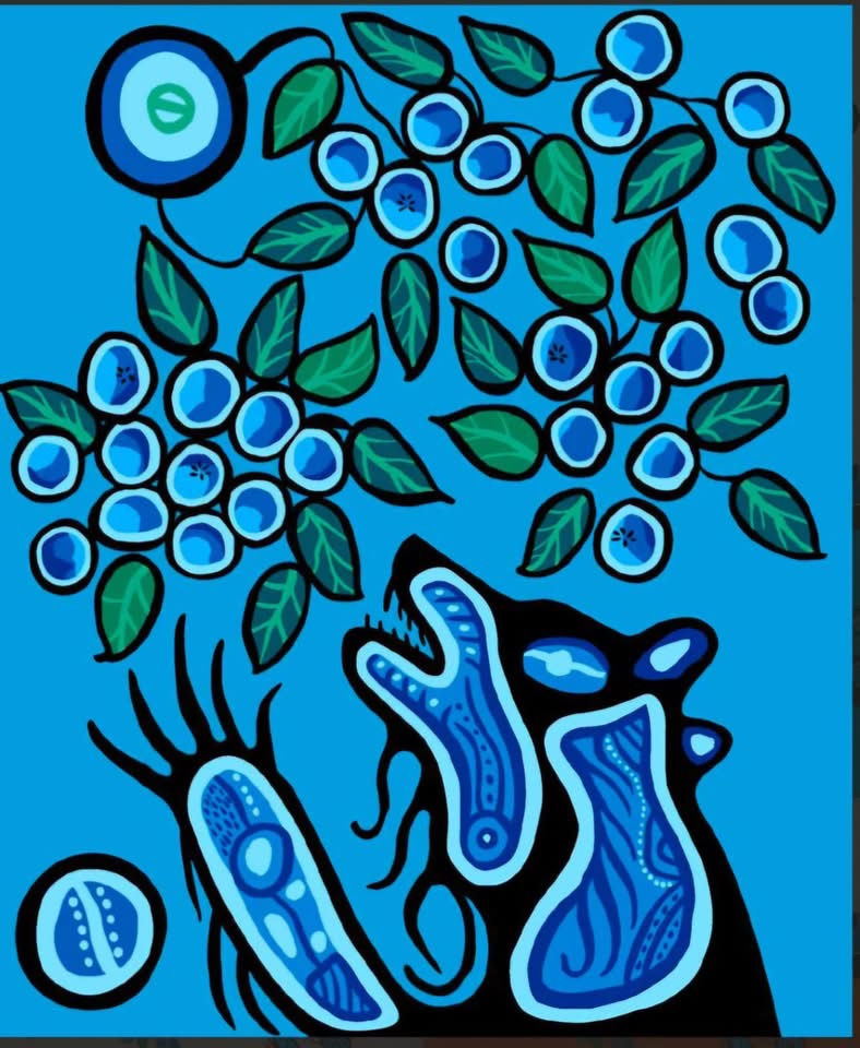 Thumbnail: Blue Berries & Bears by C.J.  Houle