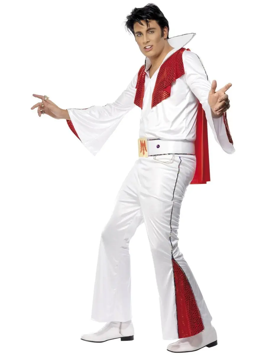 ELVIS COSTUME, WHITE & RED
