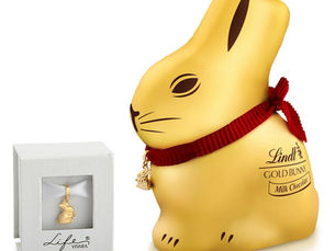 Gold Bunny da Lindt ganha edição especial em parceria com a Vivara
