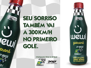 Wewi rouba lugar de marcas famosas como refri do GP Brasil de Fórmula 1