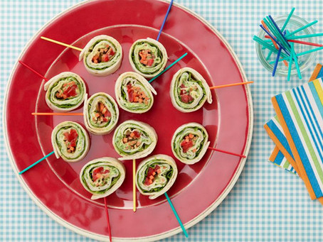 Yummy Basil Cream Cheese Roasted Turkey Pinwheel Sandwiches