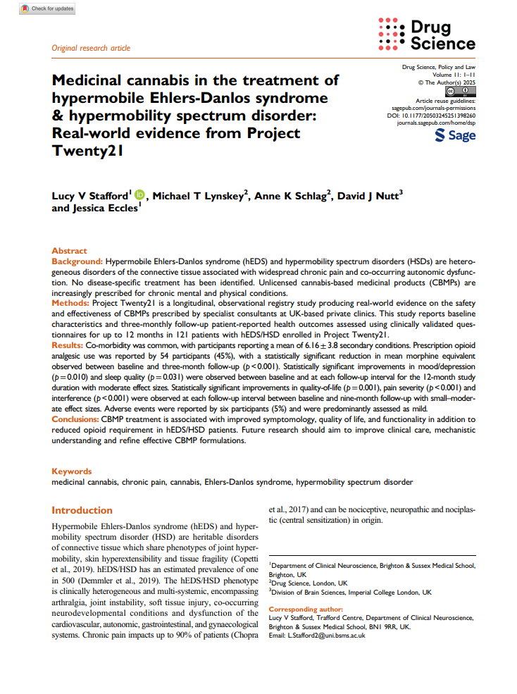 Cannabis for hEDS Paper