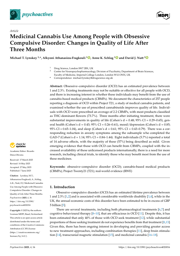 Medical Cannabis OCD
