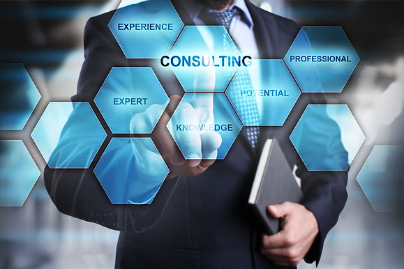 consulting concept man selecting and pre