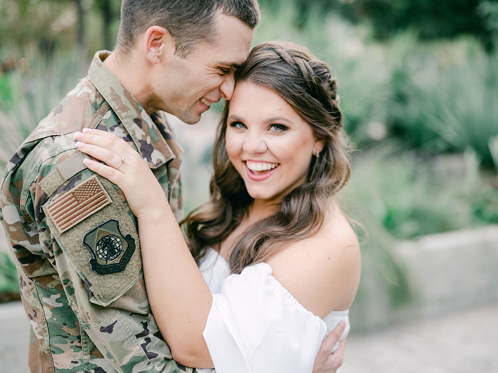 Romantic Military Themed Engagement Shoot at The Pearl in San Antonio