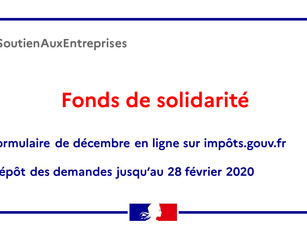 Fonds de solidarité Décembre 2020