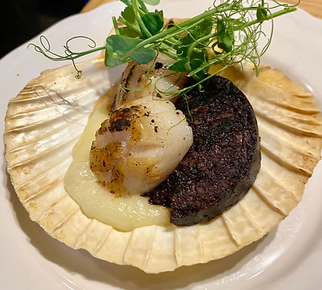 Black Pudding and Scallops
