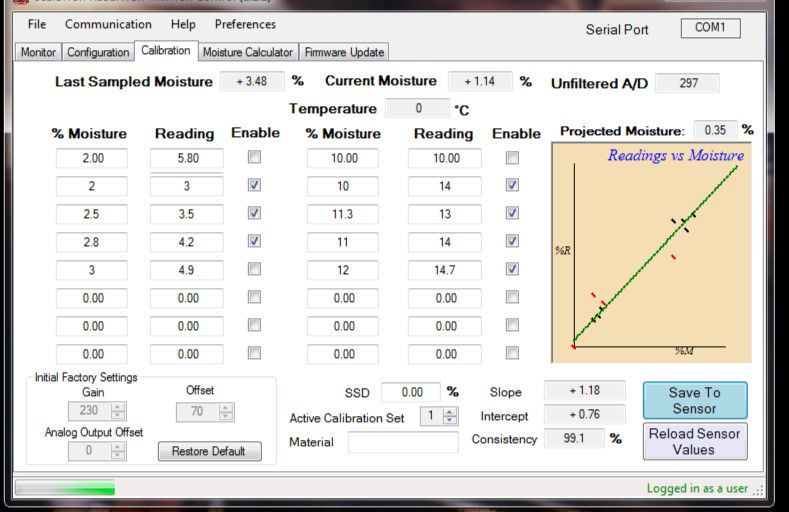 AquaSense software Screenshot / Capture d'écran du logiciel AquaSense