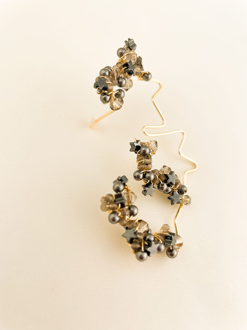 Miniatura: ARETE 3 ESTRELLAS  / ORO LAMINADO 18K