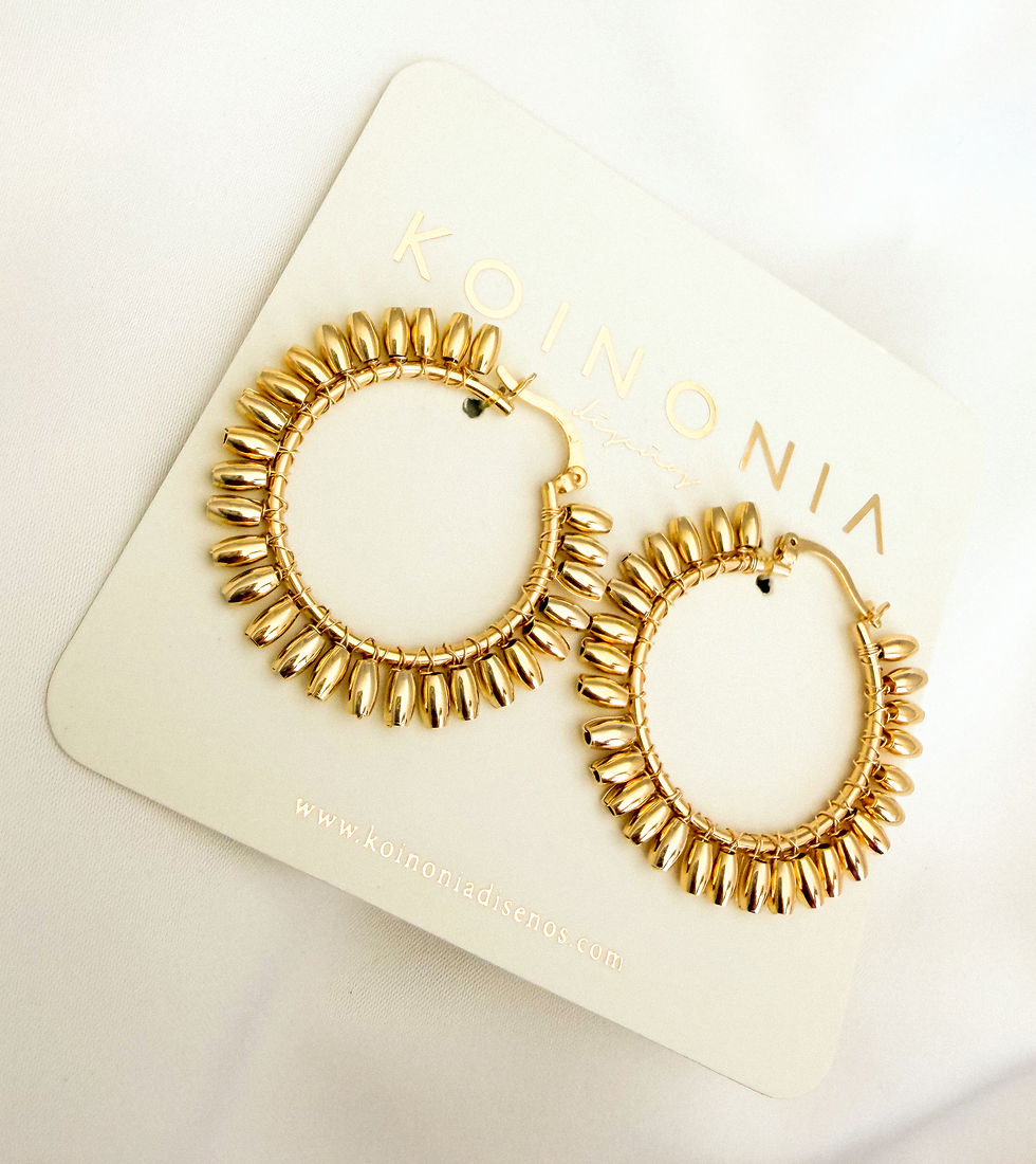 Miniatura: ARRACADA PAOLA 11 / ORO LAMINADO