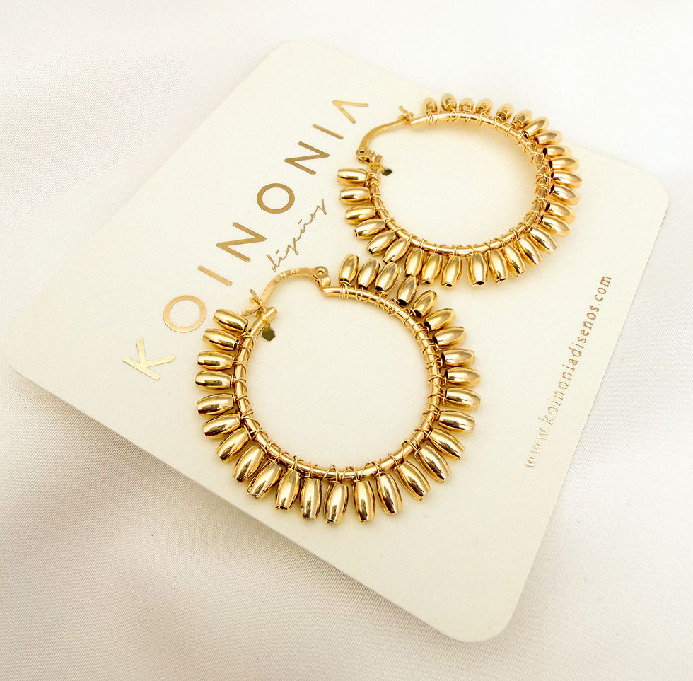 Miniatura: ARRACADA PAOLA 11 / ORO LAMINADO
