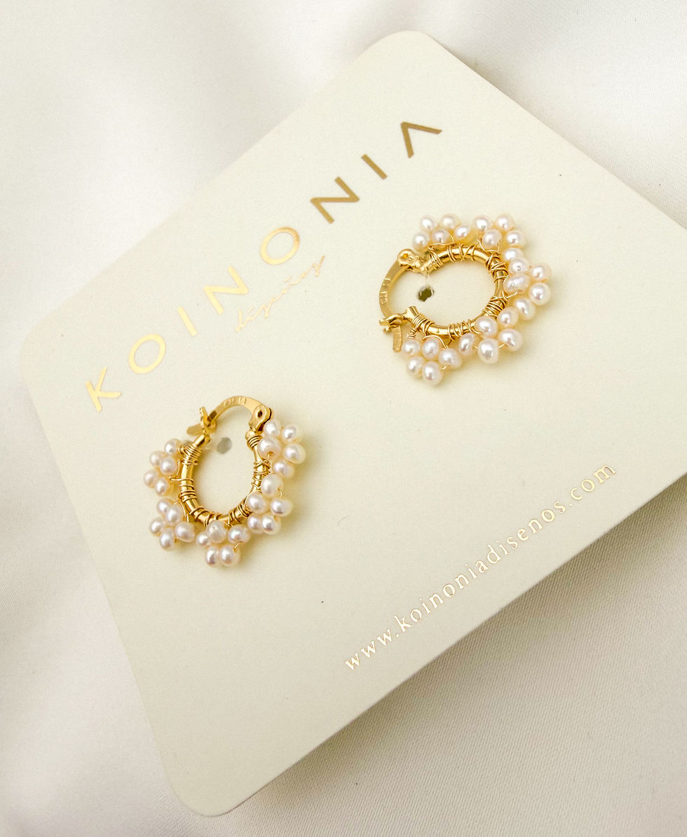 Miniatura: ARRACADA PAOLA 04 / ORO LAMINADO