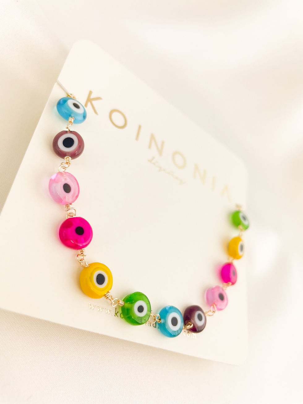 Miniatura: COLLAR MIX DE OJOS TURCOS ENGARZADOS / ORO LAMINADO DE 18K
