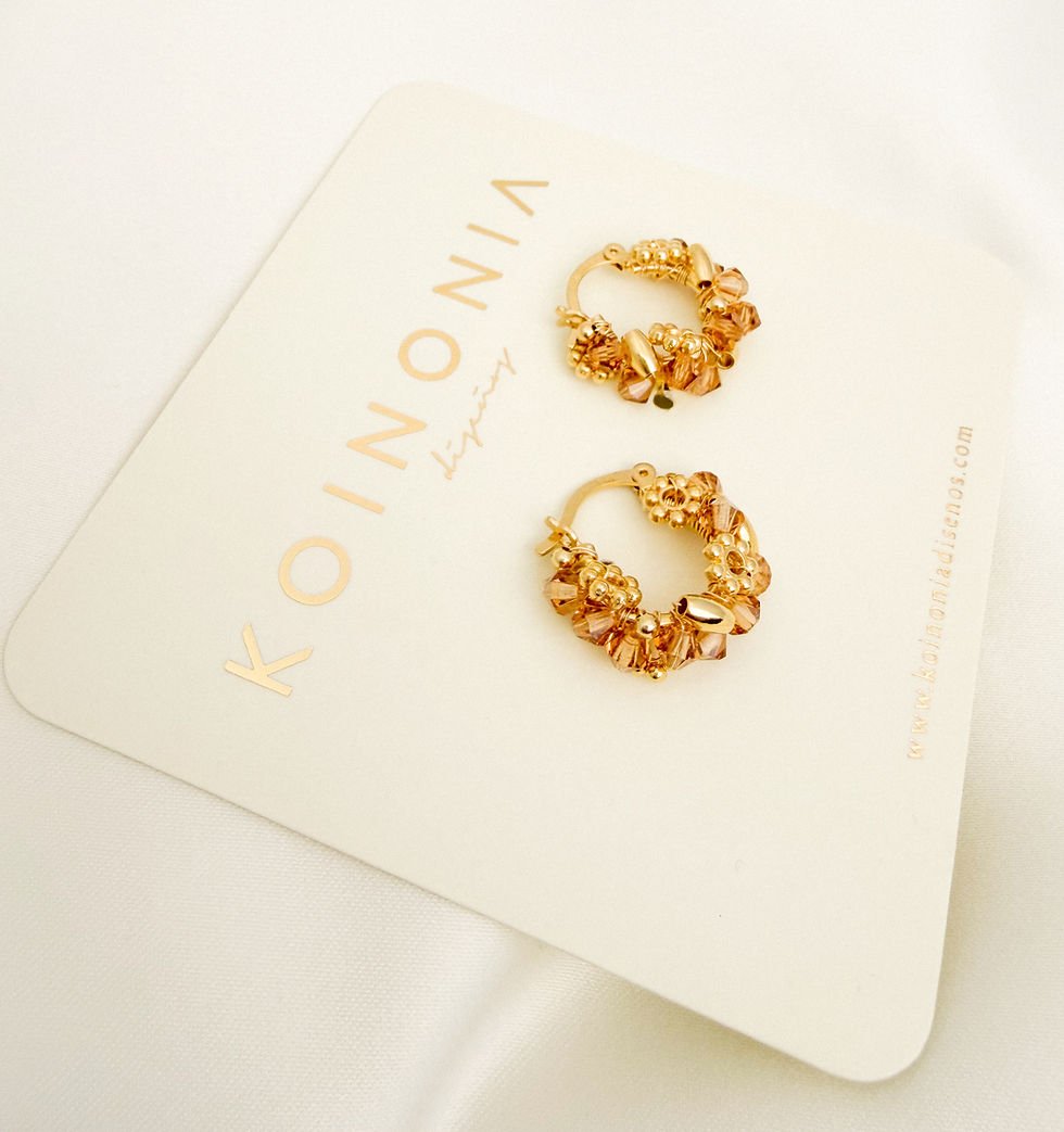 Miniatura: ARRACADA TALINA 21 / ORO LAMINADO