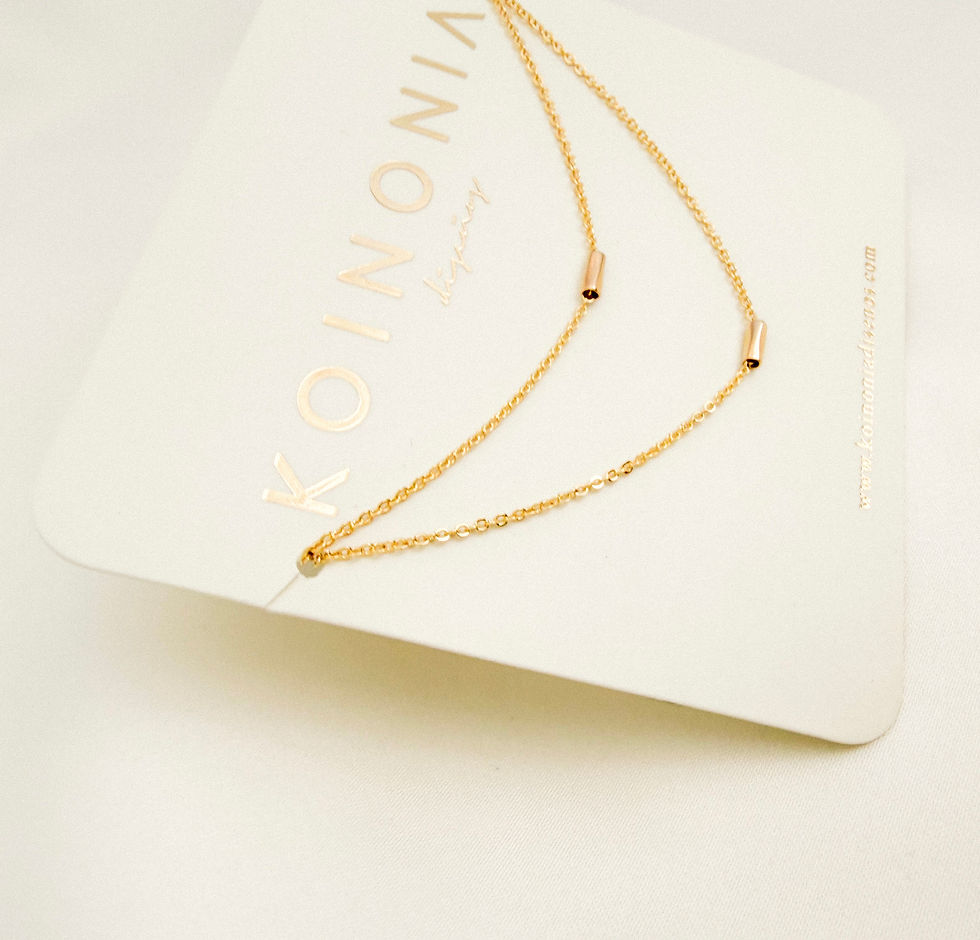 Miniatura: COLLAR DUO ISABELLA 28 / Oro laminado