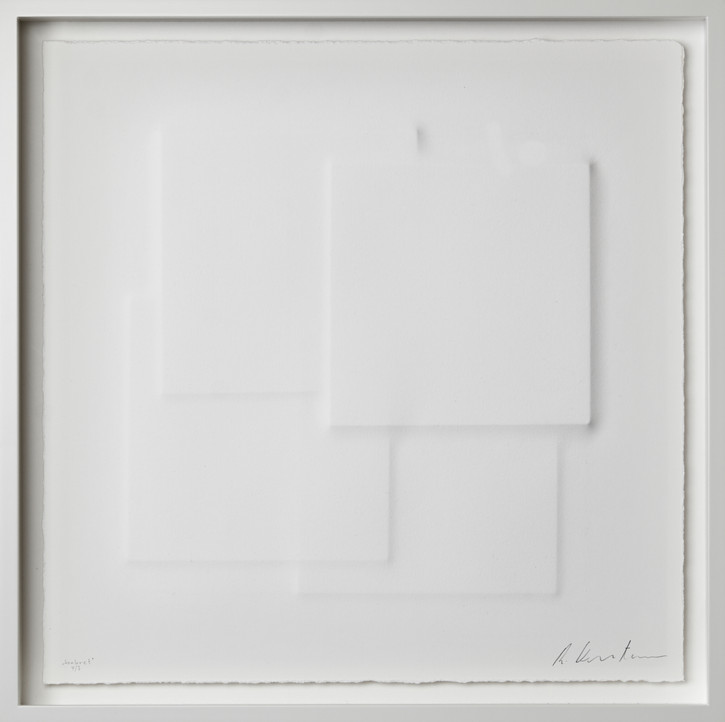 Ralph Kerstner Konkret 2020 Prägung in Büttenpapier 55 x 55 cm 7 Ex.