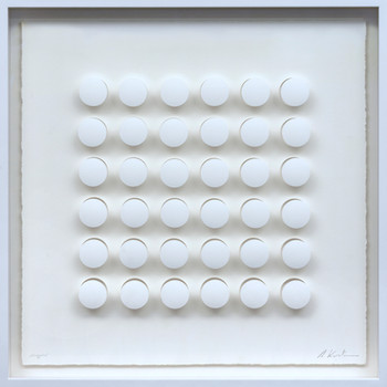 Ralph Kerstner Schwerelos 2019 Prägung in Büttenpapier 7 Ex. 55 x 55 cm