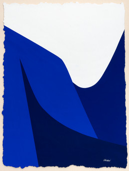 René Galassi Lignes Urbaines 2019 Acryl auf handgeschöpftem Papier 52 x 38 cm