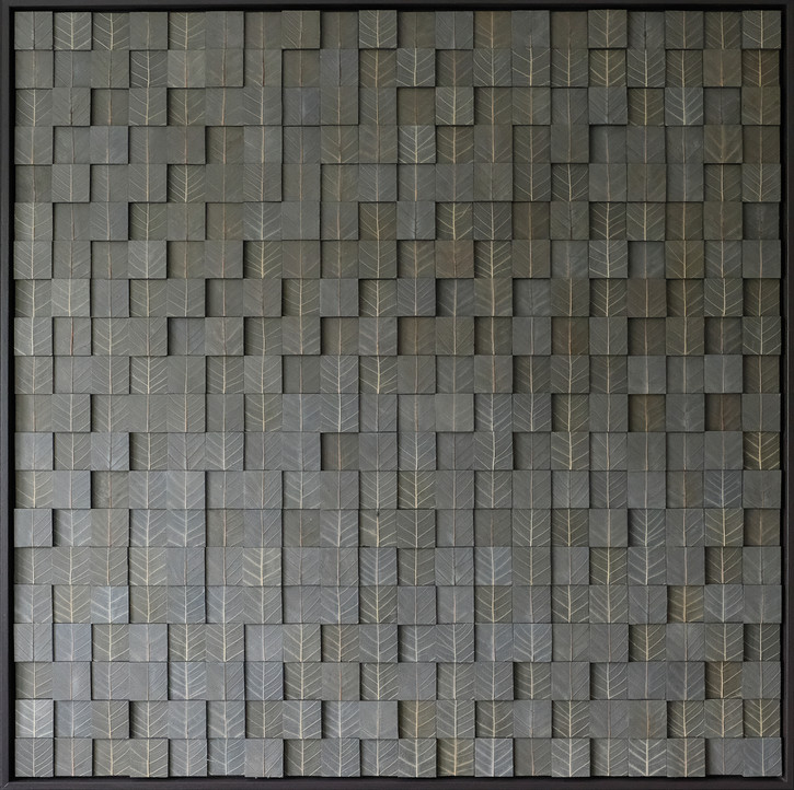 Hilde Trip Down to Earth 2020 Ficus Religiosa, Holz 100 x 100 cm