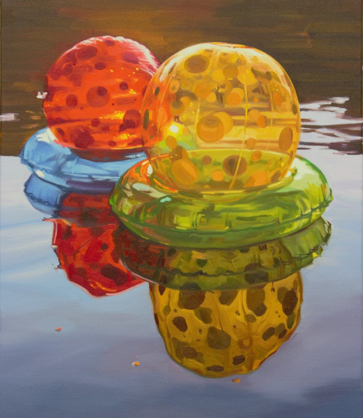Cameron Rudd: Colour Borders 2019 Öl auf Leinwand auf Holz 70 x 60 cm
