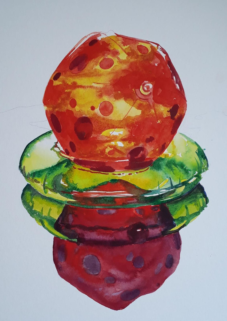 Cameron Rudd: o.T. 2019 Aquarell auf Papier 39 x 29 cm